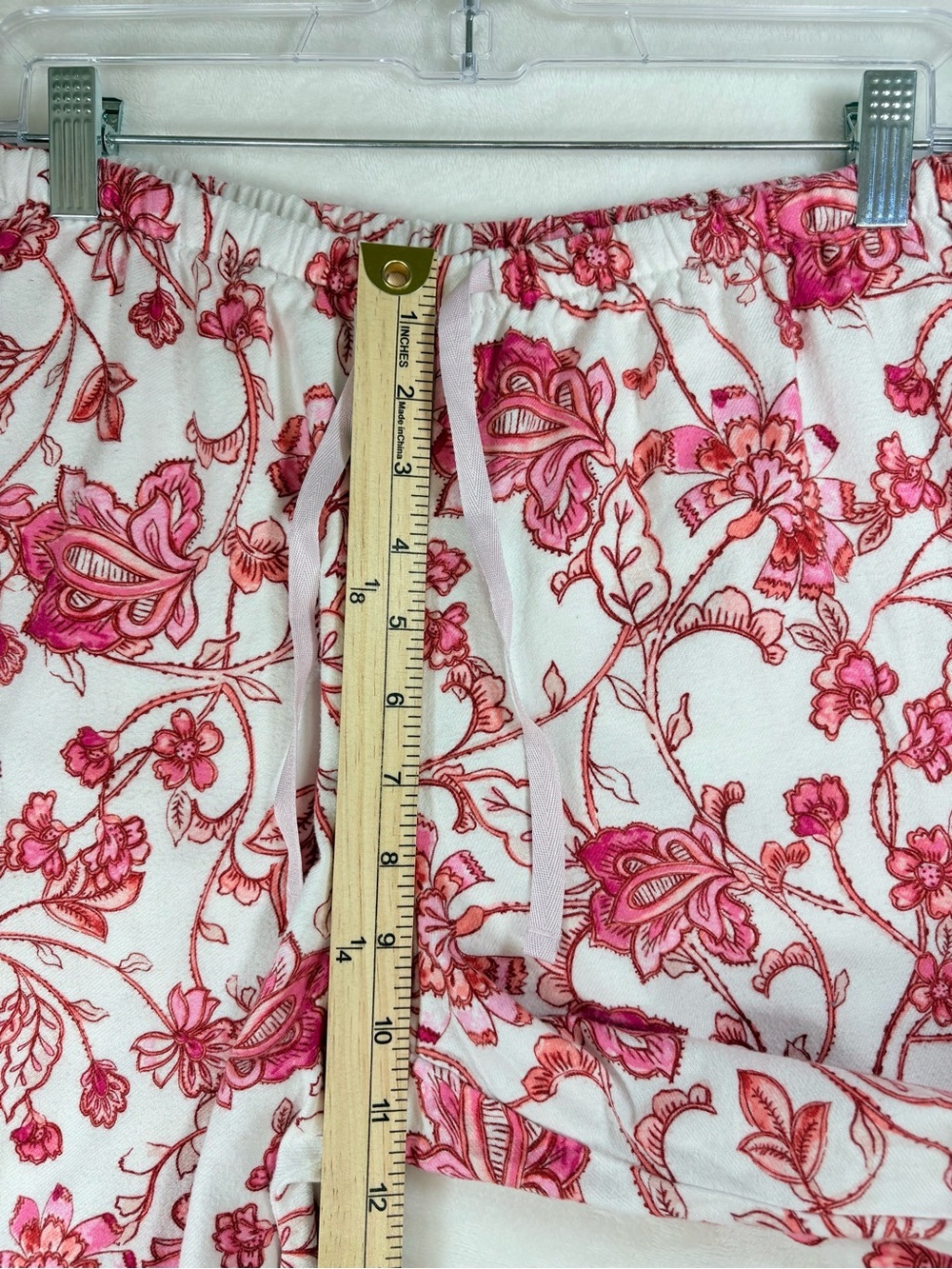 The Cat’s Pajamas Floral Cotton Pajama Set Pink White Soft Women’s Small - Picture 13 of 16